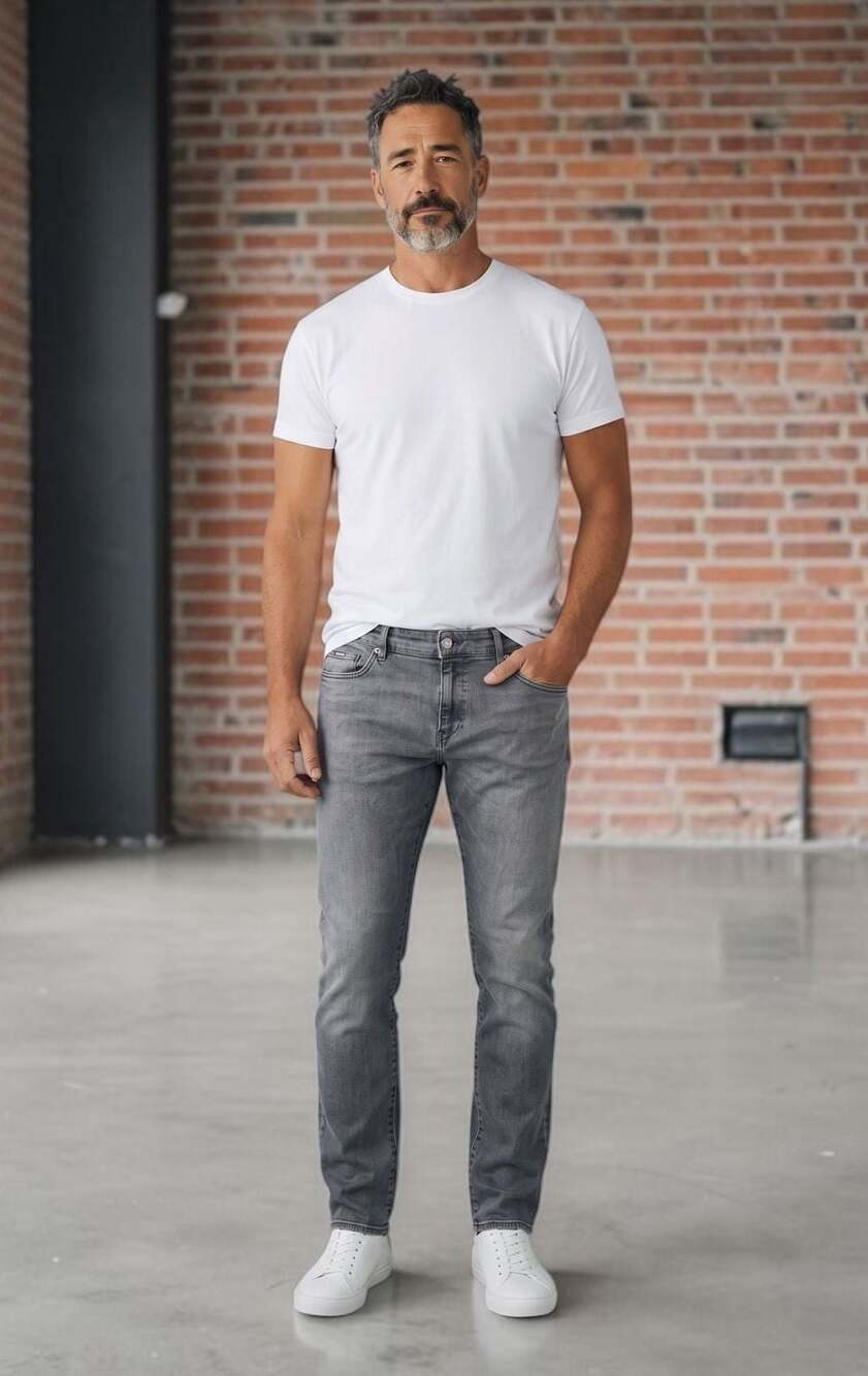 Hugo Boss Men's Gray Slim Fit Denim Jeans 38X32